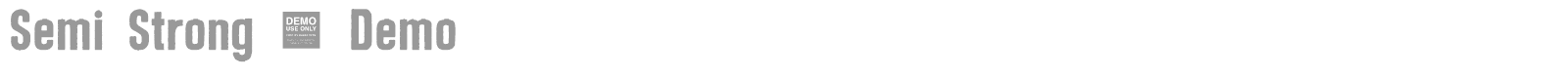 Semi Strong font preview
